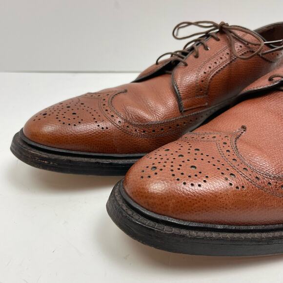 Allen Edmonds | AA Narrow MacNeil Brown Leather Long Wingtip Oxfords Dress Shoes